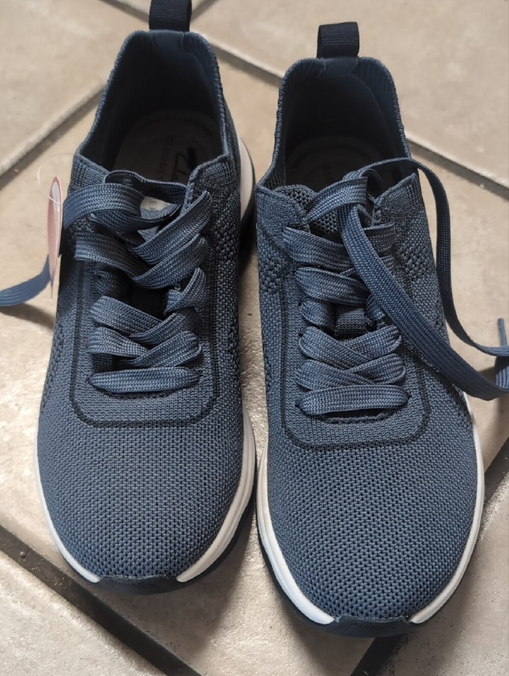 Clarks Cloudsteppers Navy Knit Slip-On Sneaker - Picture 6 of 6